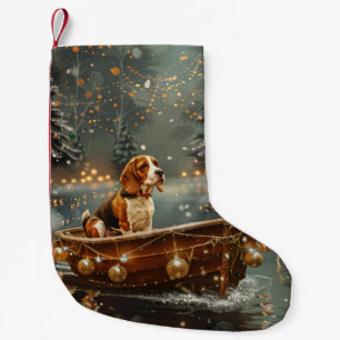 Calcetín Navideño Pequeño Viaje Festivo de Navidad del Beagle