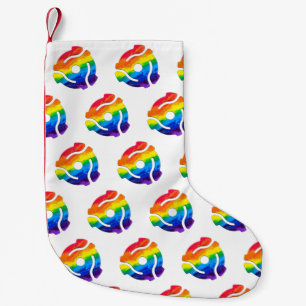 Calcetín Navideño Pequeño Vibrante de adaptador de registro de 45 RPM de plá