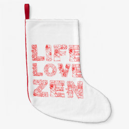 Calcetín Navideño Pequeño Vida, amor, zen