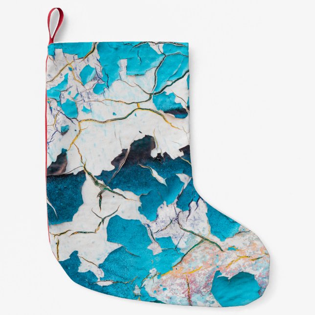 Calcetín Navideño Pequeño Viejas texturas murales y terremotos de fondo (Anverso)