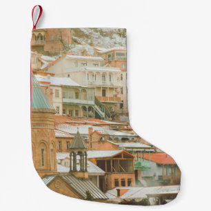 Calcetín Navideño Pequeño Viejos edificios históricos de Tiflis. Viajes del