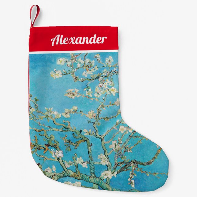 Calcetín Navideño Pequeño Vincent Van Gogh - Almond Blossom (Anverso)