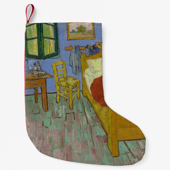 Calcetín Navideño Pequeño Vincent Van Gogh El Dormitorio (Anverso)
