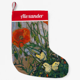 Calcetín Navideño Pequeño Vincent van Gogh - Mariposas y Papas