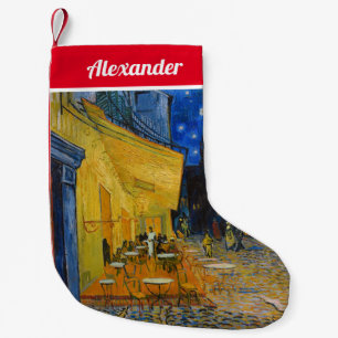 Calcetín Navideño Pequeño Vincent van Gogh - Terraza del Café por la Noche