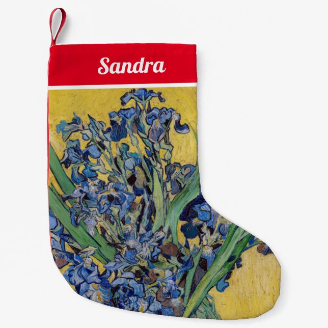 Calcetín Navideño Pequeño Vincent van Gogh - Vase con irlandeses (Anverso)
