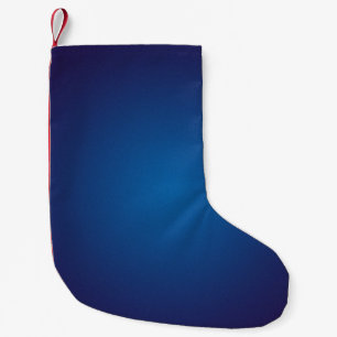 Calcetín Navideño Pequeño Viñeta de grino azul oscuro profundo