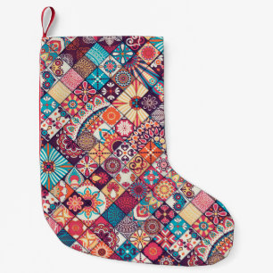 Calcetín Navideño Pequeño Viñeta sin Marea: Mano islámica dibujada.