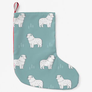 Calcetín Navideño Pequeño vintage Gran Pirineo ilustracion de perro sin sold