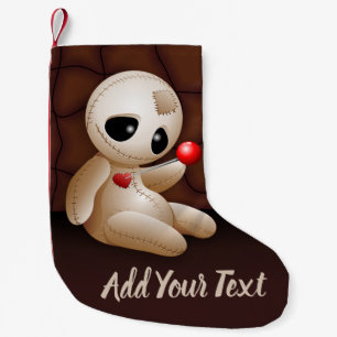 Calcetín Navideño Pequeño Voodoo Doll Personalizado enamorado
