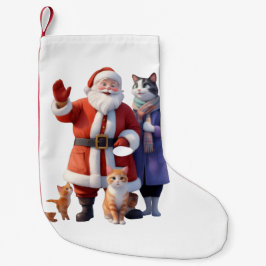 Calcetín Navideño Pequeño Waving Goodbye in the Snow