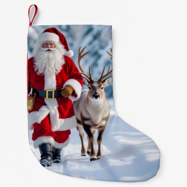 Calcetín Navideño Pequeño „Weihnachtliche Harmonie“ (Anverso)