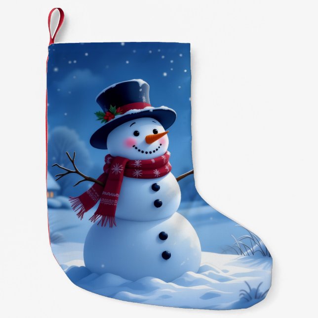 Calcetín Navideño Pequeño „Weihnachtliche Harmonie“ (Anverso)