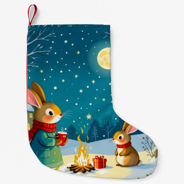 Calcetín Navideño Pequeño „Weihnachtliche Harmonie“ (Anverso)