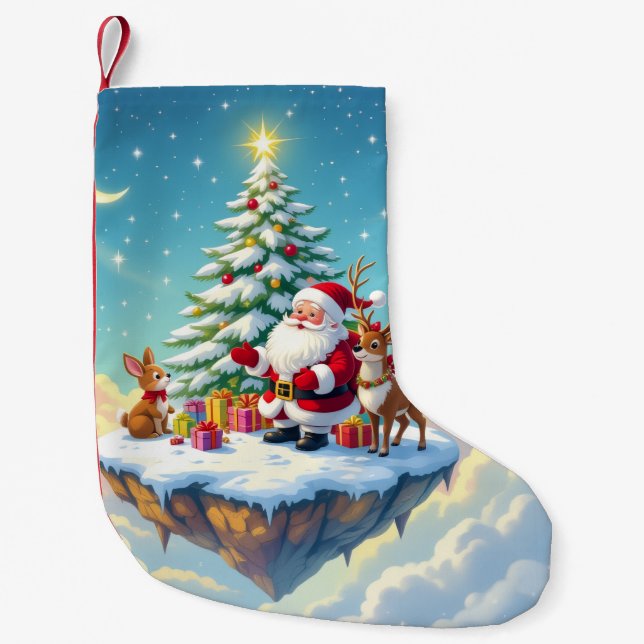 Calcetín Navideño Pequeño „Weihnachtliche Harmonie“ (Anverso)