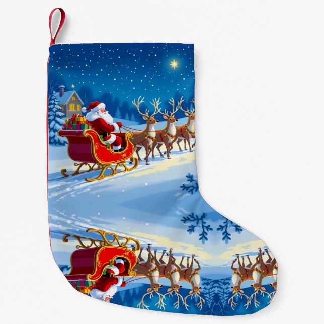 Calcetín Navideño Pequeño „Weihnachtliche Harmonie“28 (Anverso)