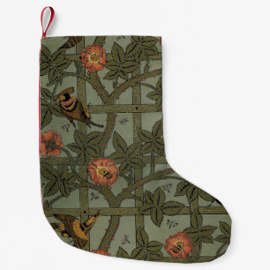 Calcetín Navideño Pequeño William Morris Trellis Wallpaper Art