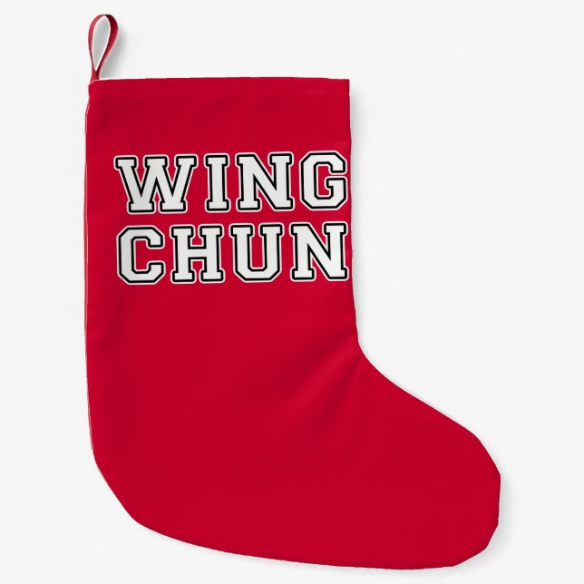 Calcetín Navideño Pequeño Wing Chun (Anverso)