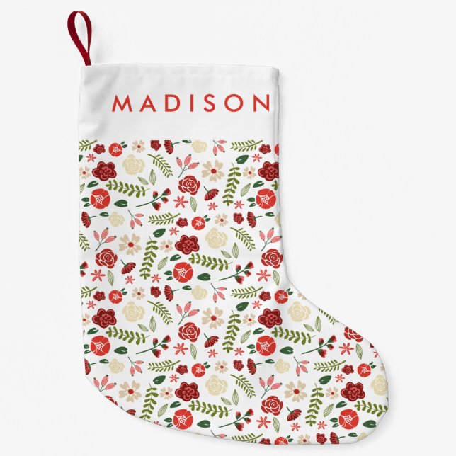 Calcetín Navideño Pequeño Wreath de vacaciones (Anverso)