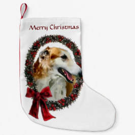 Calcetín Navideño Pequeño Wreath Navidades de Borzoi