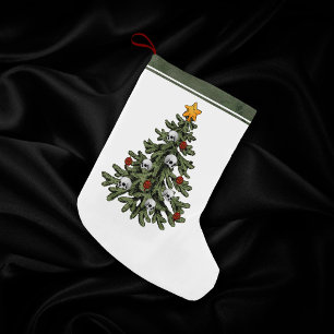 Calcetín Navideño Pequeño XMAS escalofriante   Un Grunge De Árbol De Navidad