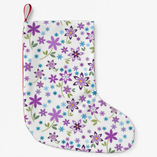 Calcetín Navideño Pequeño Xmas Gift Cute Floral Ditsy