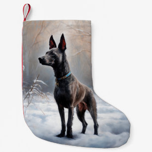 Calcetín Navideño Pequeño Xoloitzcuintli Deja que nieve Navidad