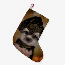 Calcetín Navideño Pequeño Yorkie Poo