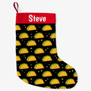 Calcetín Navideño Pequeño Yummy Taco Pattern