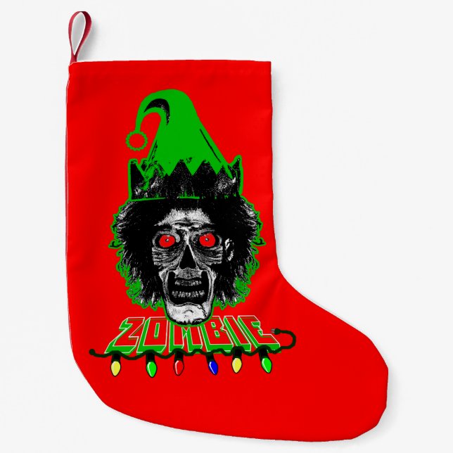 Calcetín Navideño Pequeño Zombie - Elf (Anverso)