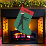 Calcetín Navideño Pequeño Zombie Santa Hat Horror Movie Personalizado<br><div class="desc">Zombis con sombreros de Santa Roja caminando en fila con brazos muertos o estirados frente a ellos. Un Navidad zombi impresionante alimentándose de un fan del horror.</div>