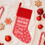 Calcetín Navideño Te ve cuando estás casada con la Sra. Newlyw<br><div class="desc">Navidades divertidos abasteciendo a la pareja casada - perfecto para la primera navidad casada. El diseño está escrito con "¡Te ve cuando estás casado!" El Sr. y la Sra. están impresos con cajas de seguridad y este diseño se comprueba para la Sra. (el diseño correspondiente al Sr. está disponible en...</div>