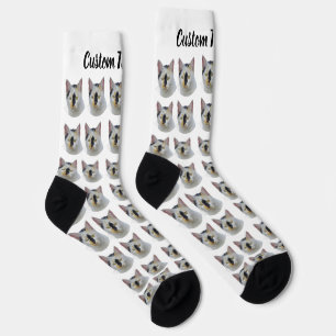 Calcetín Personalizado con Foto de Mascota Gato y