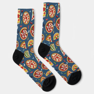 Calcetín Unisex con Patrón de Pizza