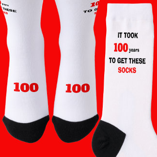 Calcetines 100th Birthday Socks Men Funny