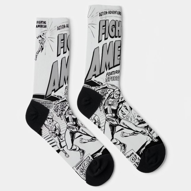 Calcetines 1950's 'Fighting American' Action Comic Socks (Derecha)
