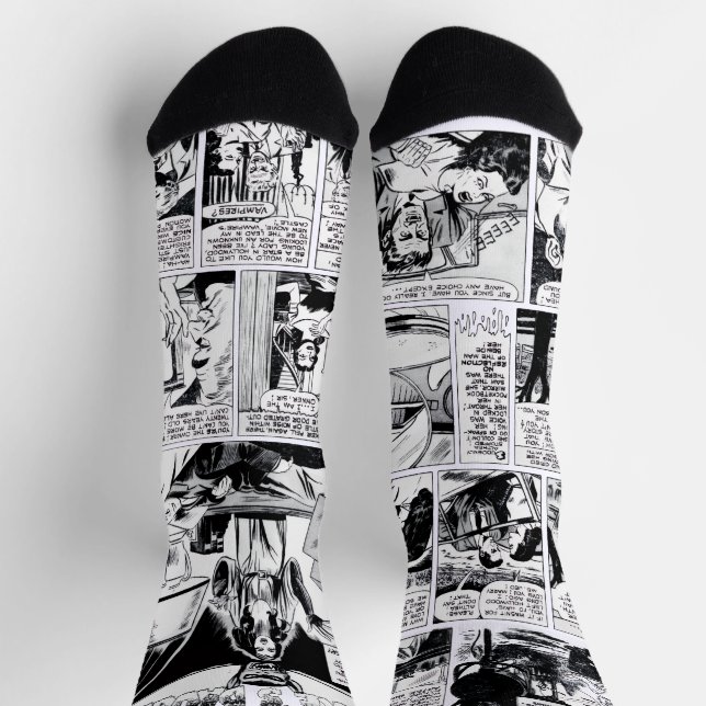 Calcetines 1950's Vampire's Daughter Horror Comic Socks (Arriba)