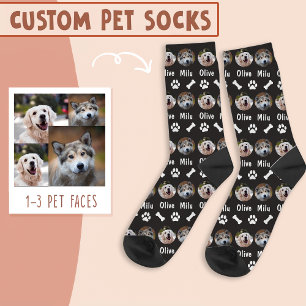 Calcetines 2 perros 2 nombres foto de perro personalizada en