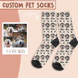 Calcetines 2 perros 2 nombres foto de perro personalizada en 