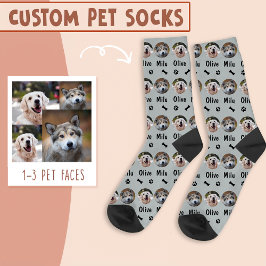 Calcetines 2 perros 2 nombres foto de perro personalizada en 