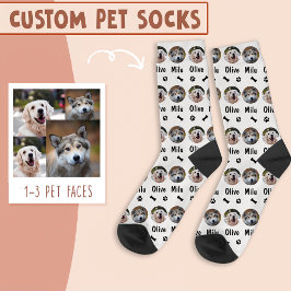 Calcetines 2 perros 2 nombres foto de perro personalizada en 
