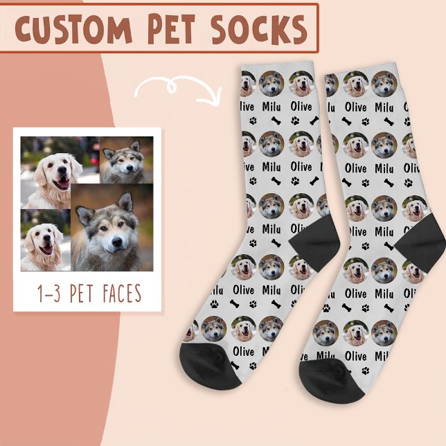 Calcetines 2 perros 2 nombres foto de perro personalizada en  (Subido por el creador)