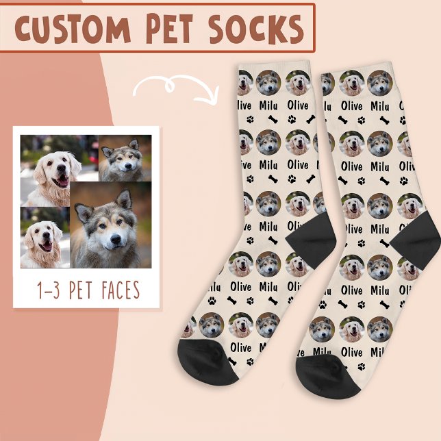 Calcetines 2 perros 2 nombres foto de perro personalizada en  (Subido por el creador)