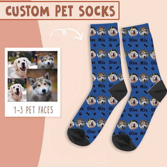Calcetines 2 perros 2 nombres foto de perro personalizada en  (Subido por el creador)