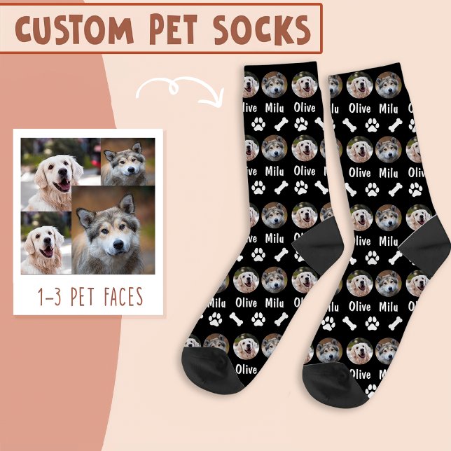 Calcetines 2 perros 2 nombres foto de perro personalizada en  (Subido por el creador)