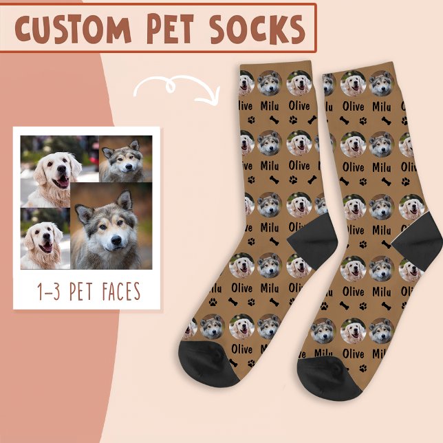 Calcetines 2 perros 2 nombres foto de perro personalizada en  (Subido por el creador)