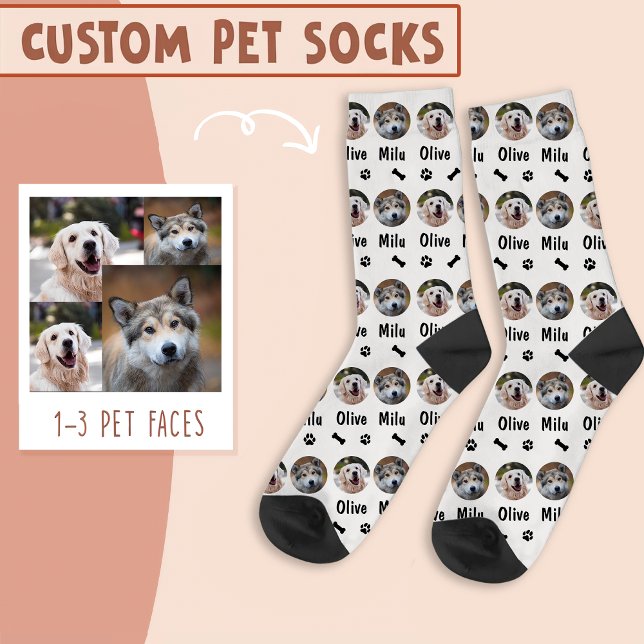 Calcetines 2 perros 2 nombres foto de perro personalizada en  (Subido por el creador)