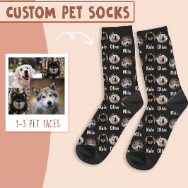 Calcetines 3 perros 3 nombres foto de perro personalizada en 