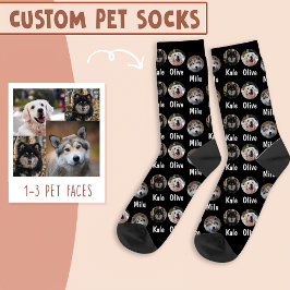 Calcetines 3 perros 3 nombres foto de perro personalizada en 
