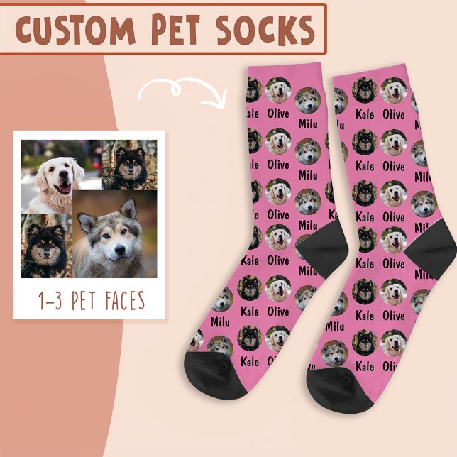 Calcetines 3 perros 3 nombres foto de perro personalizada en  (Subido por el creador)